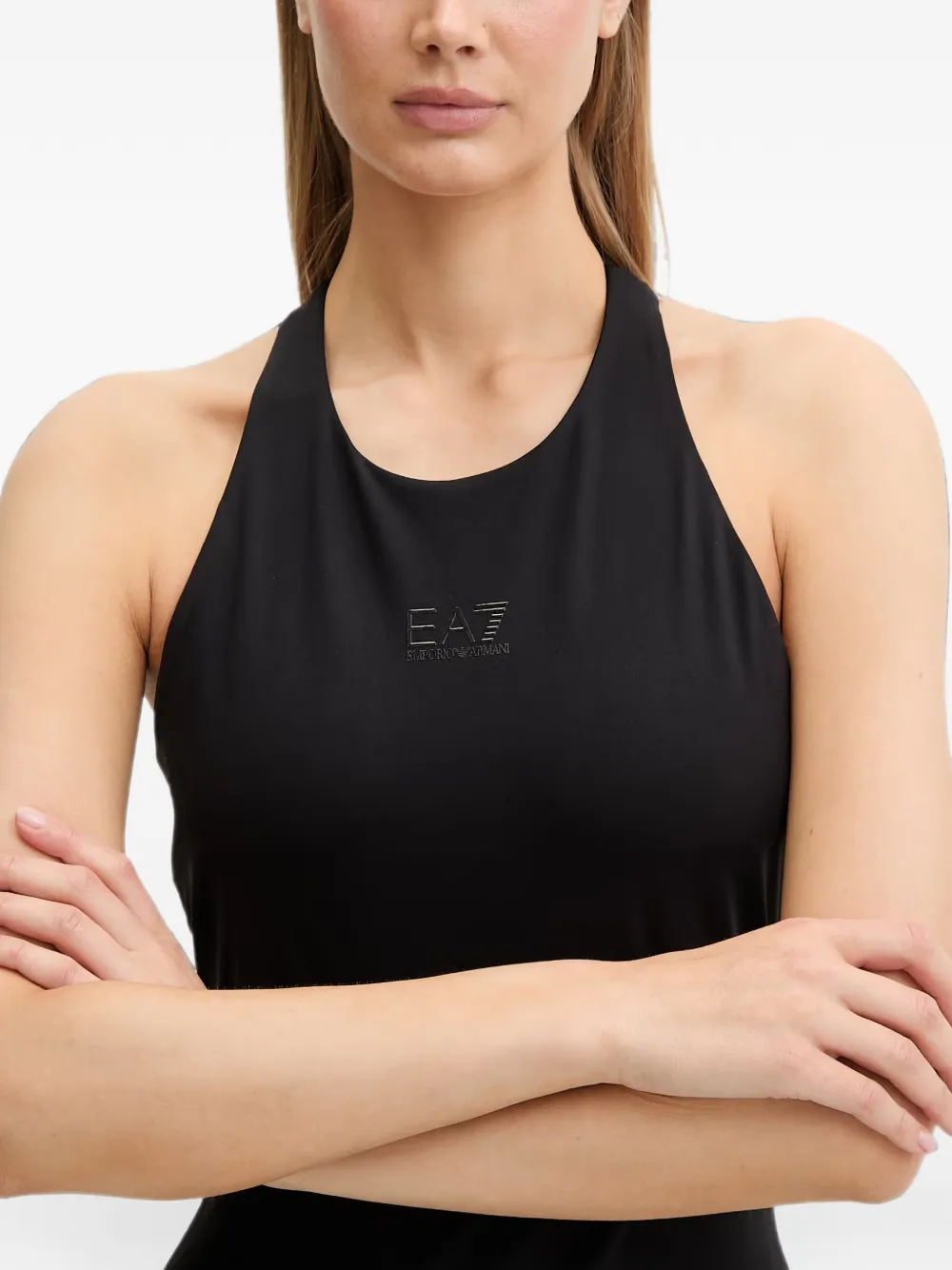 Ea7 Emporio Armani Romper met logodetail Zwart
