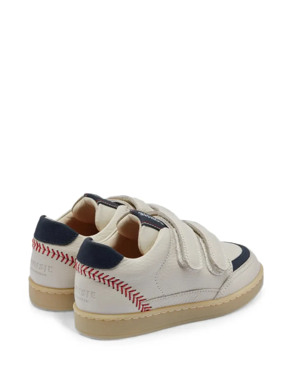 Donsje Ronan touch-strap baseball-stitch sneakers Beige