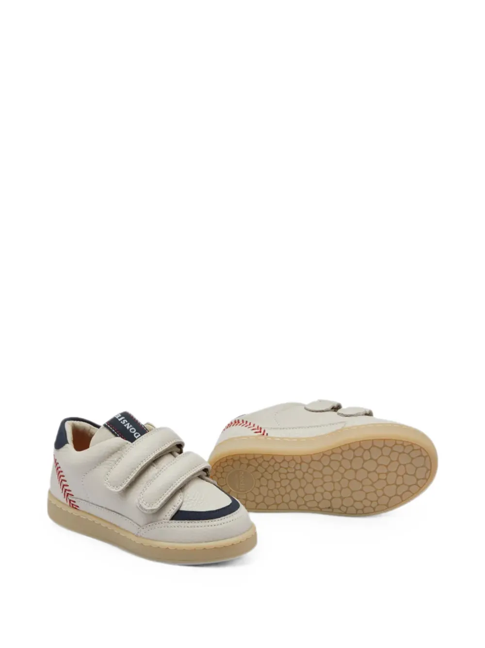 Donsje Ronan touch-strap baseball-stitch sneakers Beige