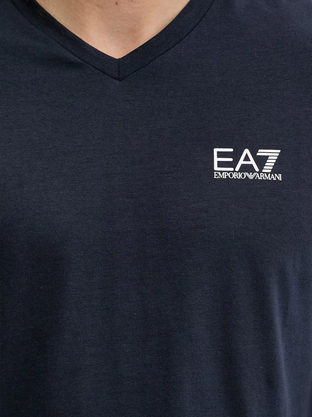 Ea7 Emporio Armani T-shirt met logoprint Blauw