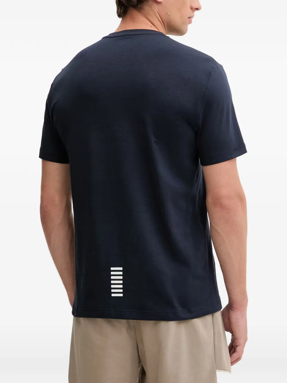 Ea7 Emporio Armani T-shirt met logoprint Blauw