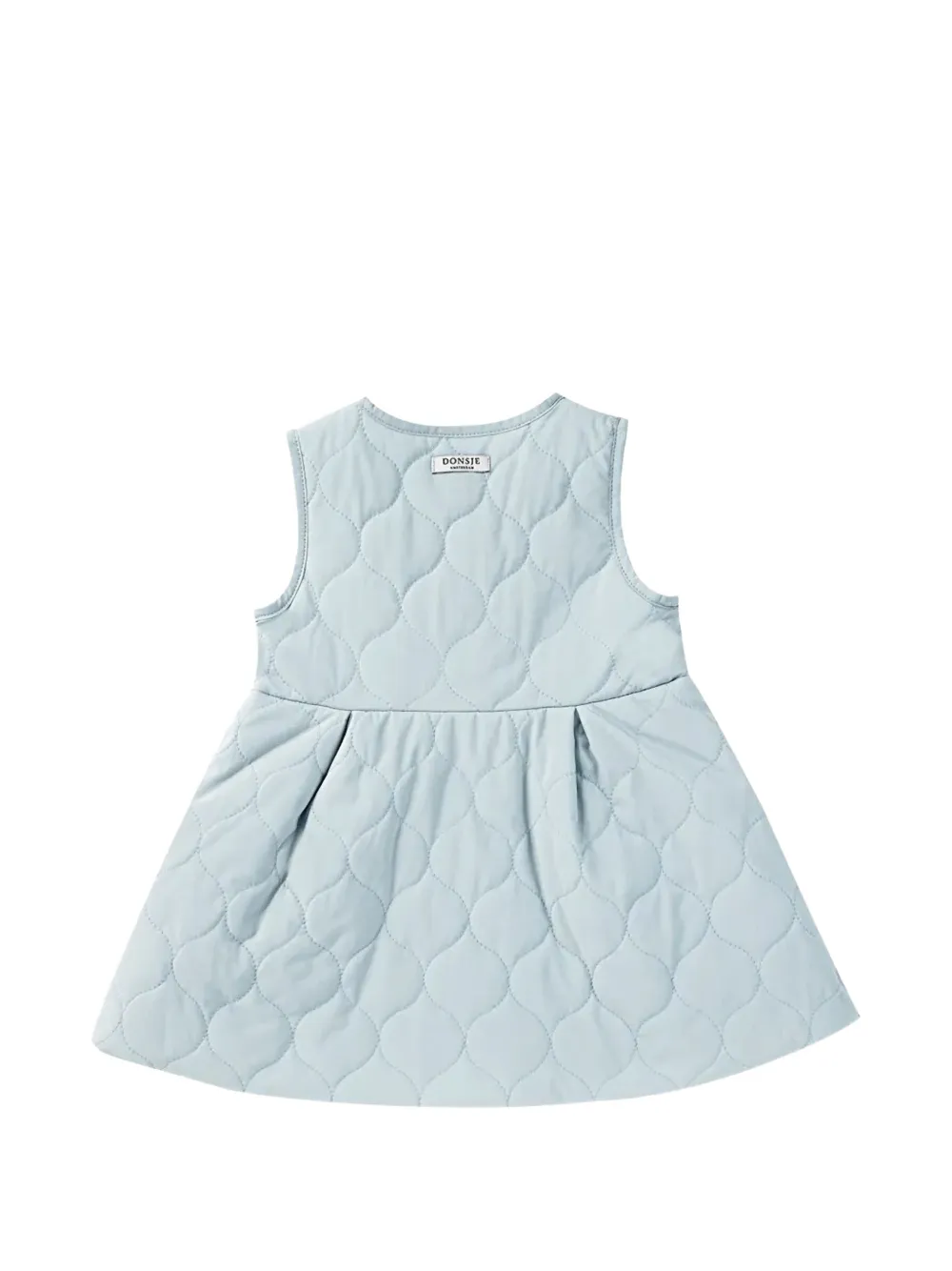Donsje Ilsa gewatteerde mini-jurk met logo-patch Blauw