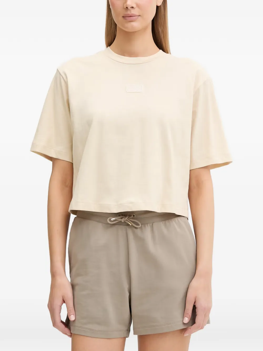 Ea7 Emporio Armani logo-patch T-shirt - Toni neutri
