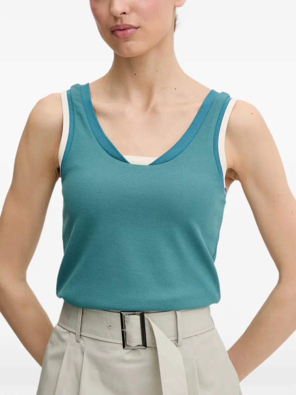 Ea7 Emporio Armani Gelaagde top Blauw