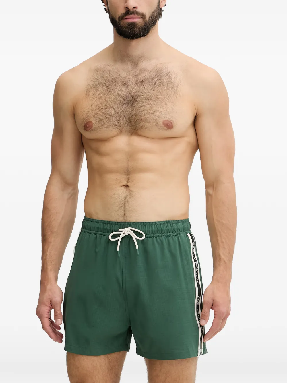 Ea7 Emporio Armani logo-tape swim shorts - Verde