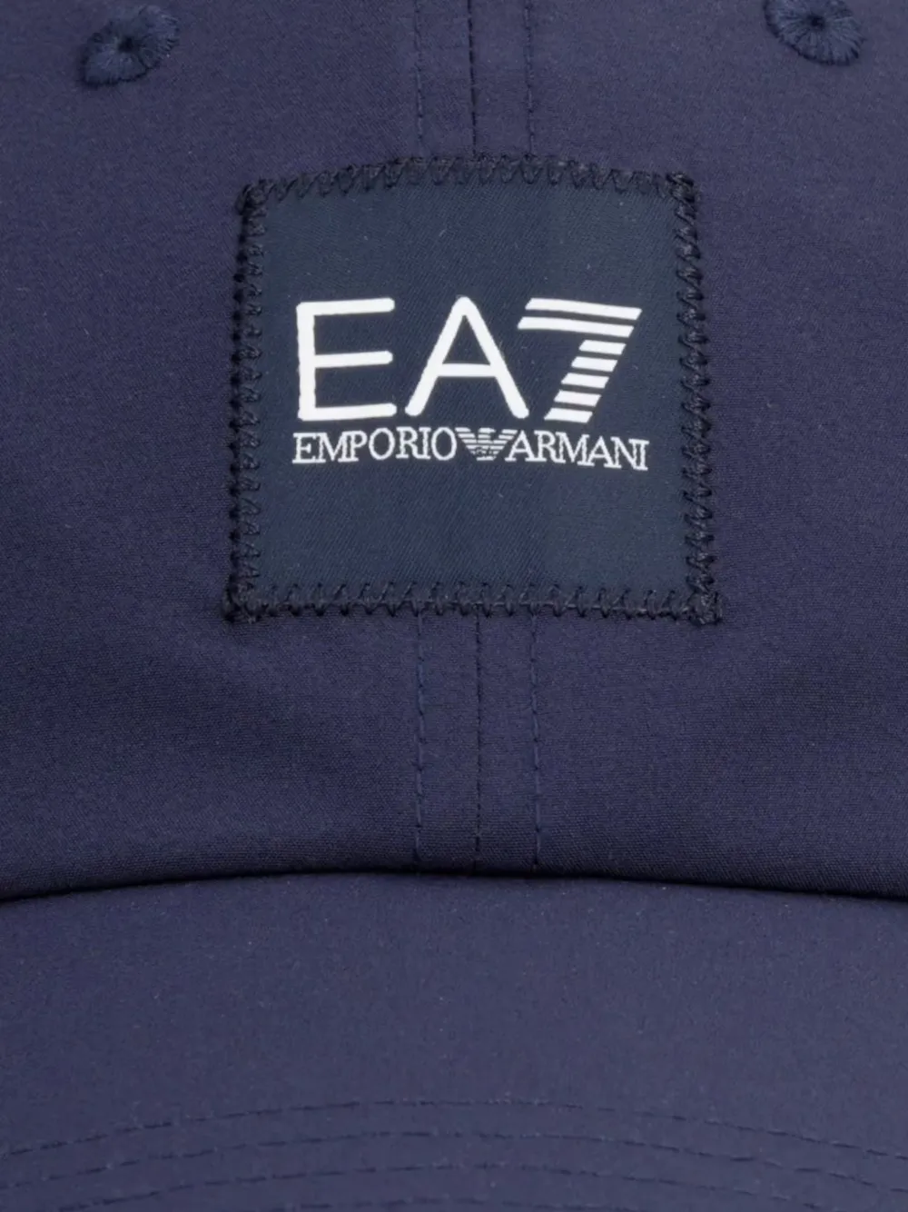 Ea7 Emporio Armani Honkbalpet met logopatch Blauw