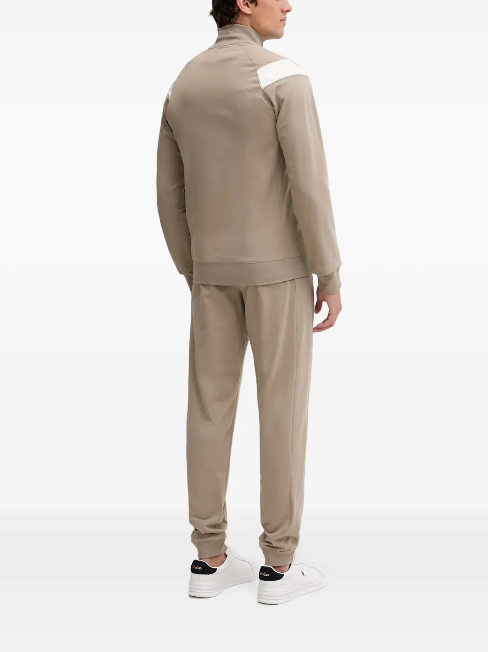 Ea7 Emporio Armani Trainingspak met contrasterend vlak Beige