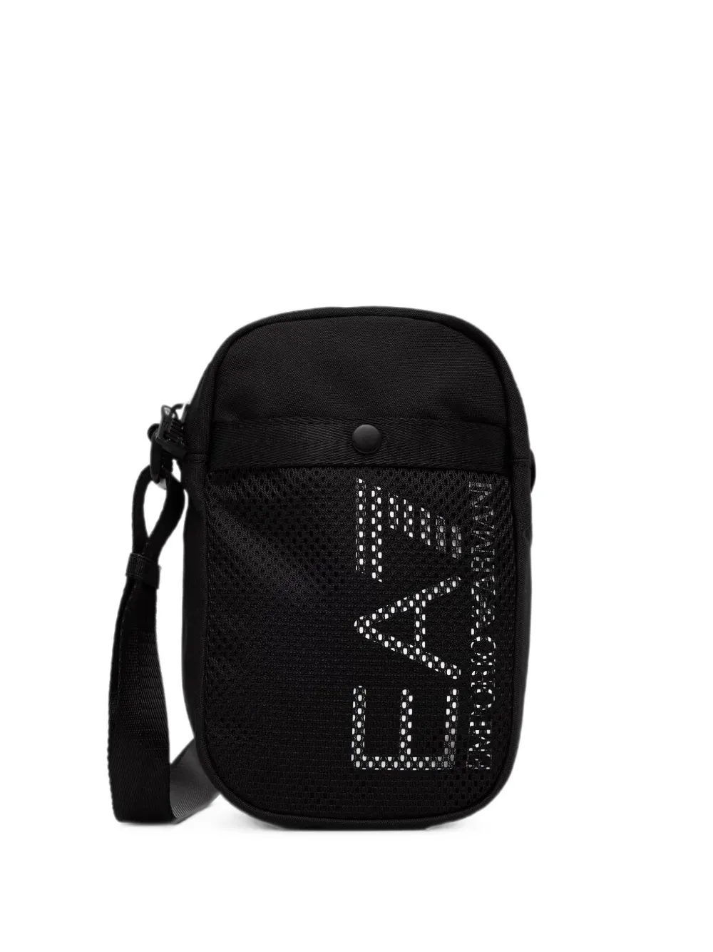 Ea7 Emporio Armani logo-print mesh-panel belt bag - Schwarz