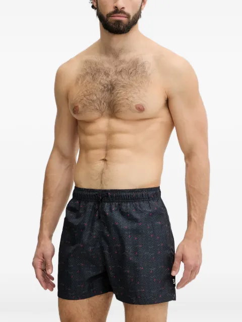Ea7 Emporio Armani logo-print drawstring swim shorts