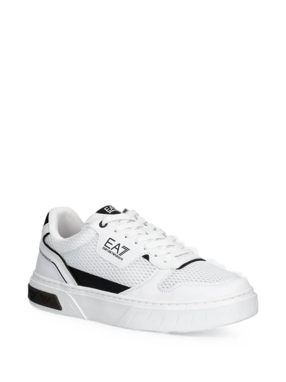 Ea7 Emporio Armani Premium Court logo-print sneakers Wit