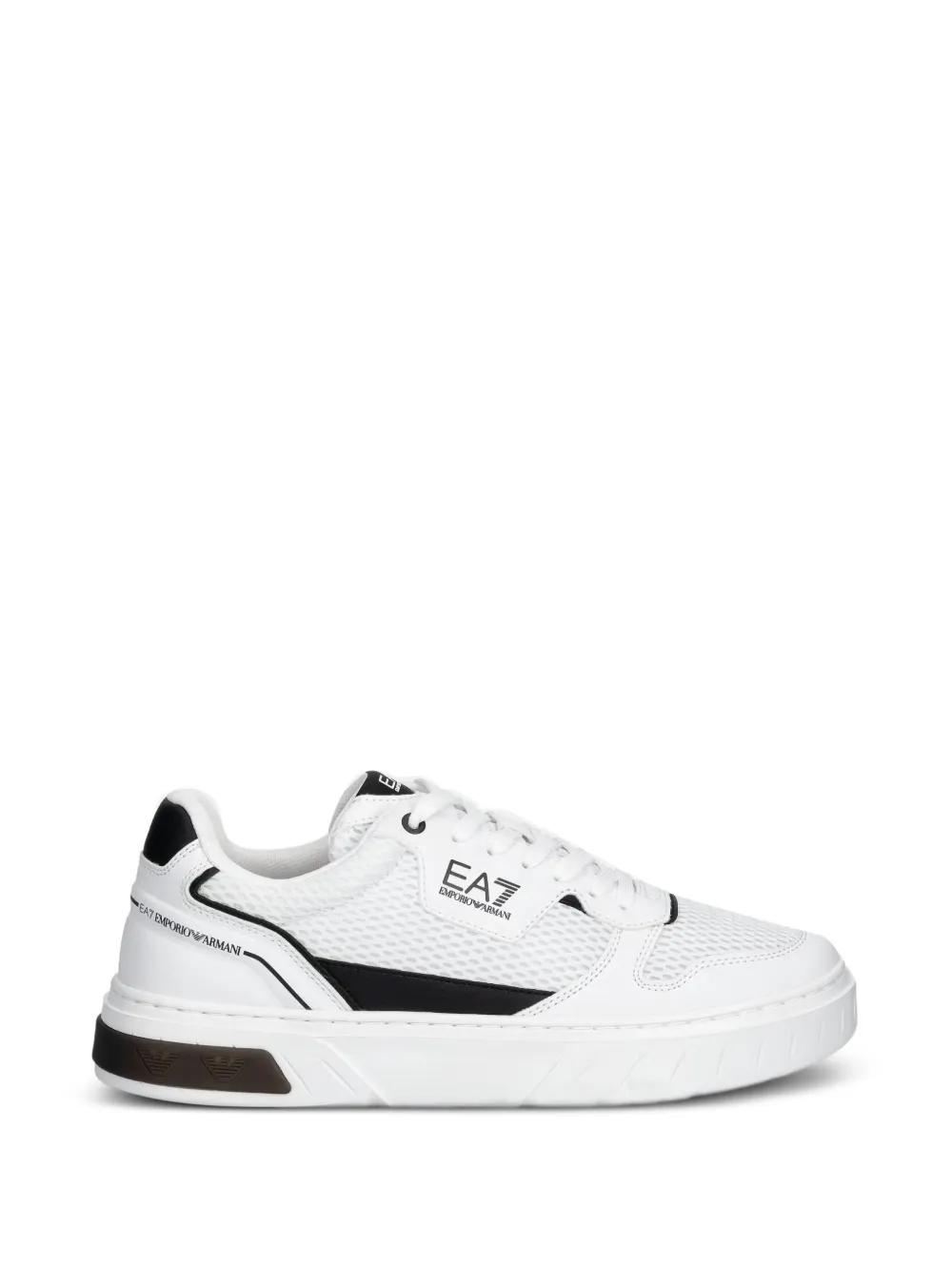 Ea7 Emporio Armani Premium Court logo-print sneakers Wit