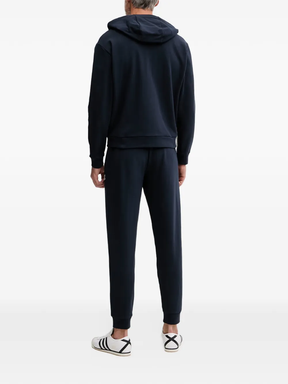 Ea7 Emporio Armani logo-print zip-up tracksuit Blauw