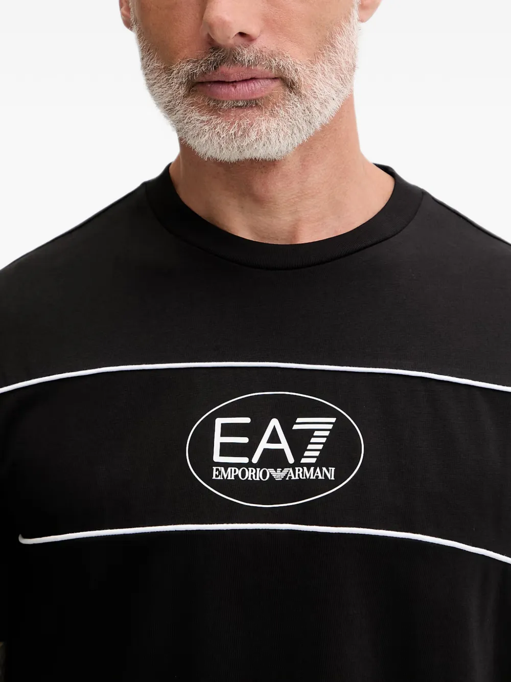 Ea7 Emporio Armani T-shirt met logoprint Zwart