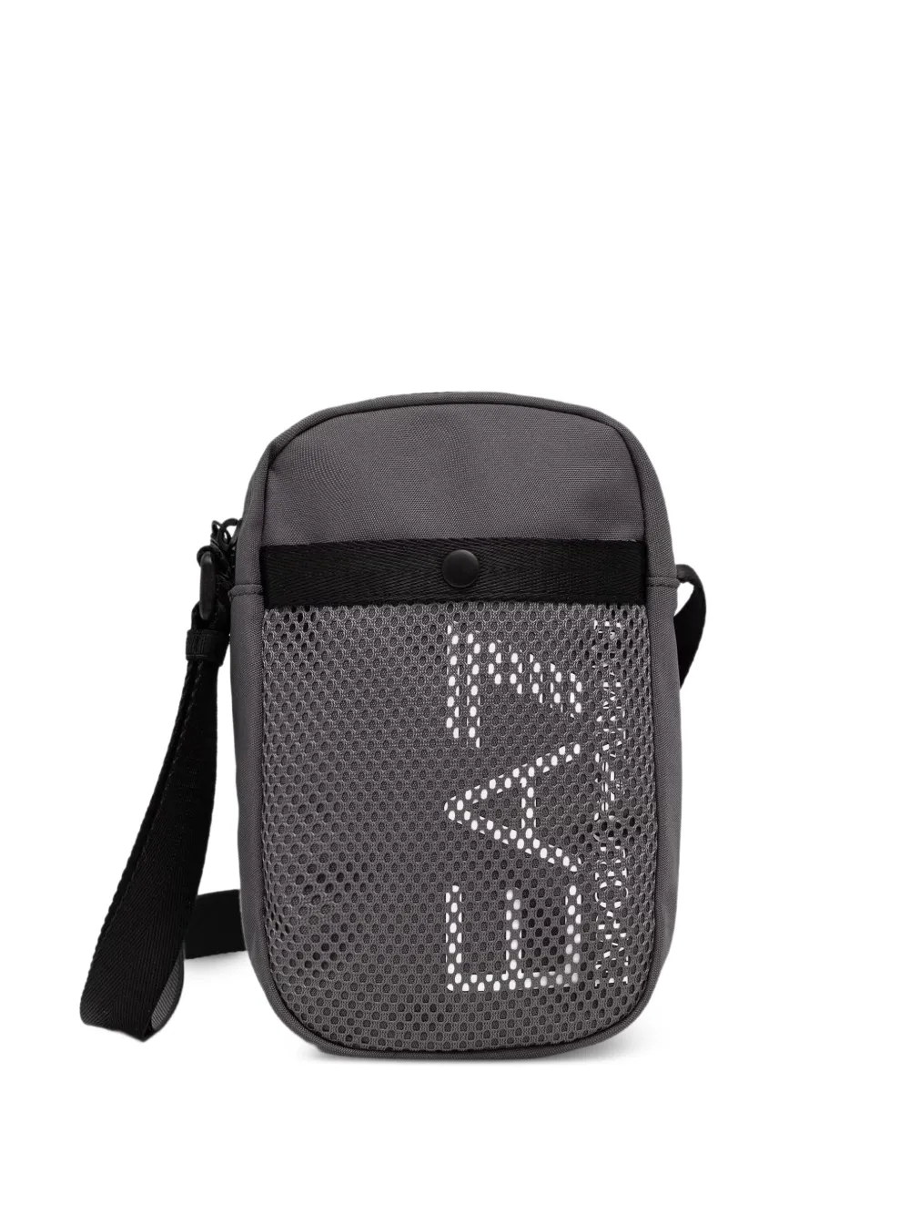 Ea7 Emporio Armani logo-print mesh-panel belt bag - Grigio