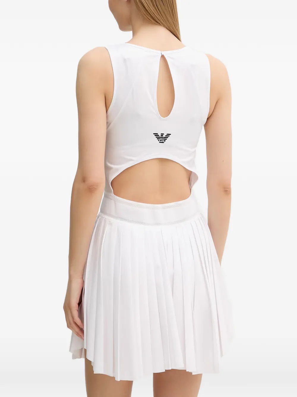 Ea7 Emporio Armani Geplooide mini-jurk Wit