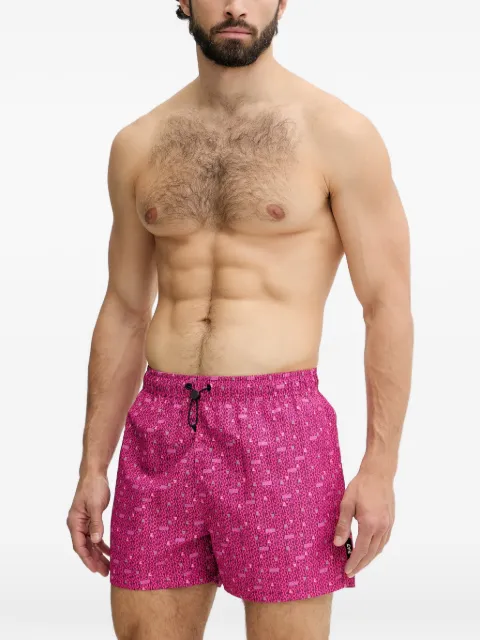 Ea7 Emporio Armani logo-print drawstring swim shorts