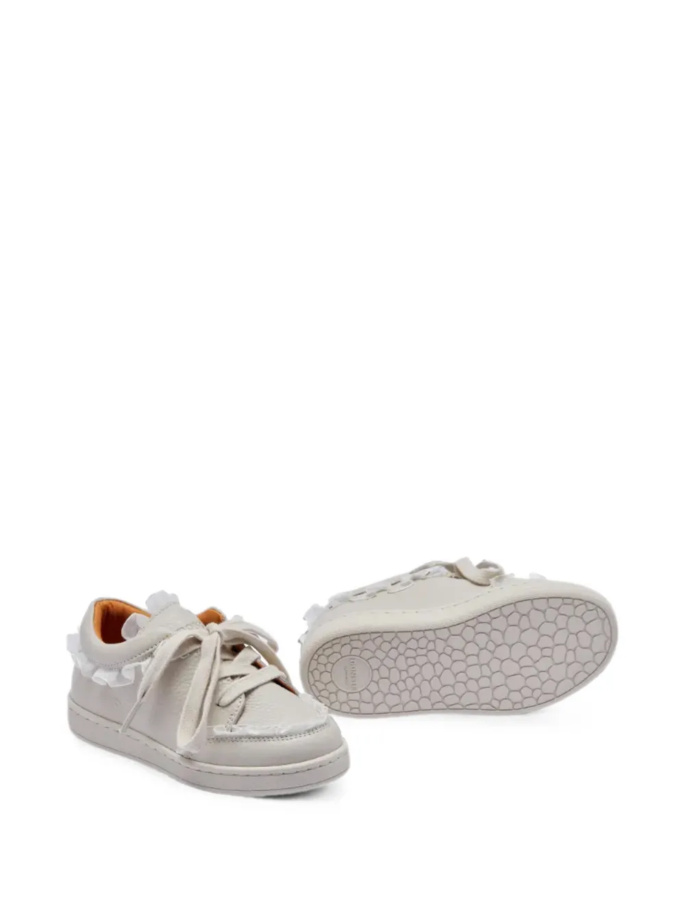 Donsje Lisel ruffle-trim sneakers Beige