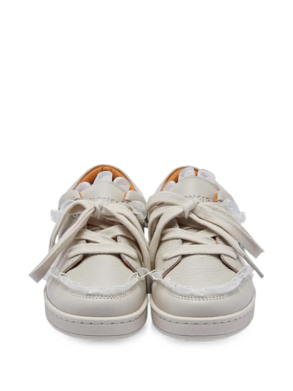 Donsje Lisel ruffle-trim sneakers Beige