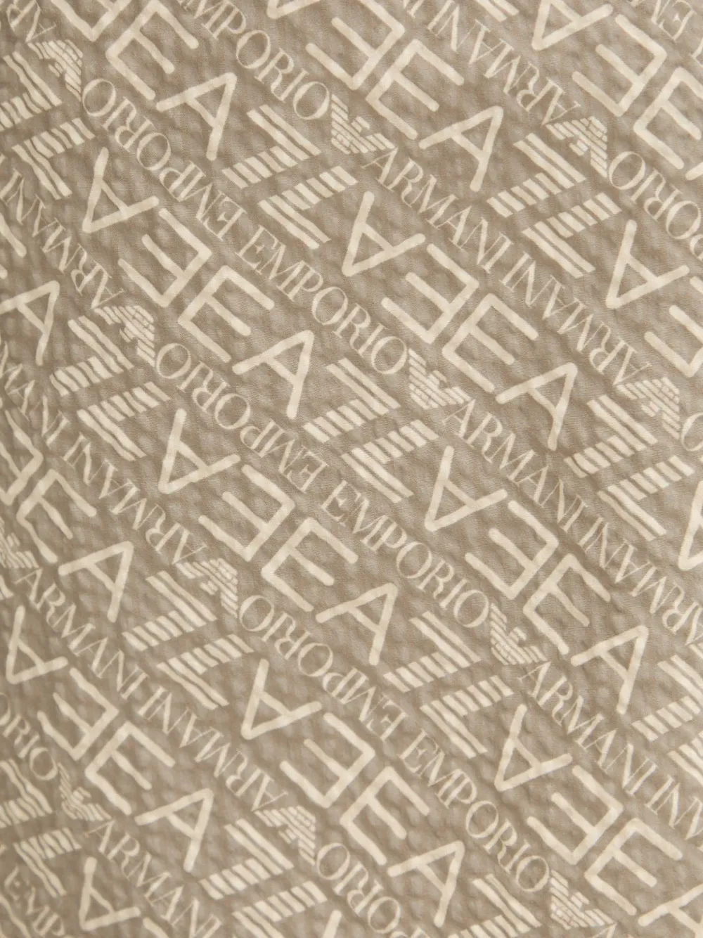 Ea7 Emporio Armani Zwembroek met all-over logo Beige