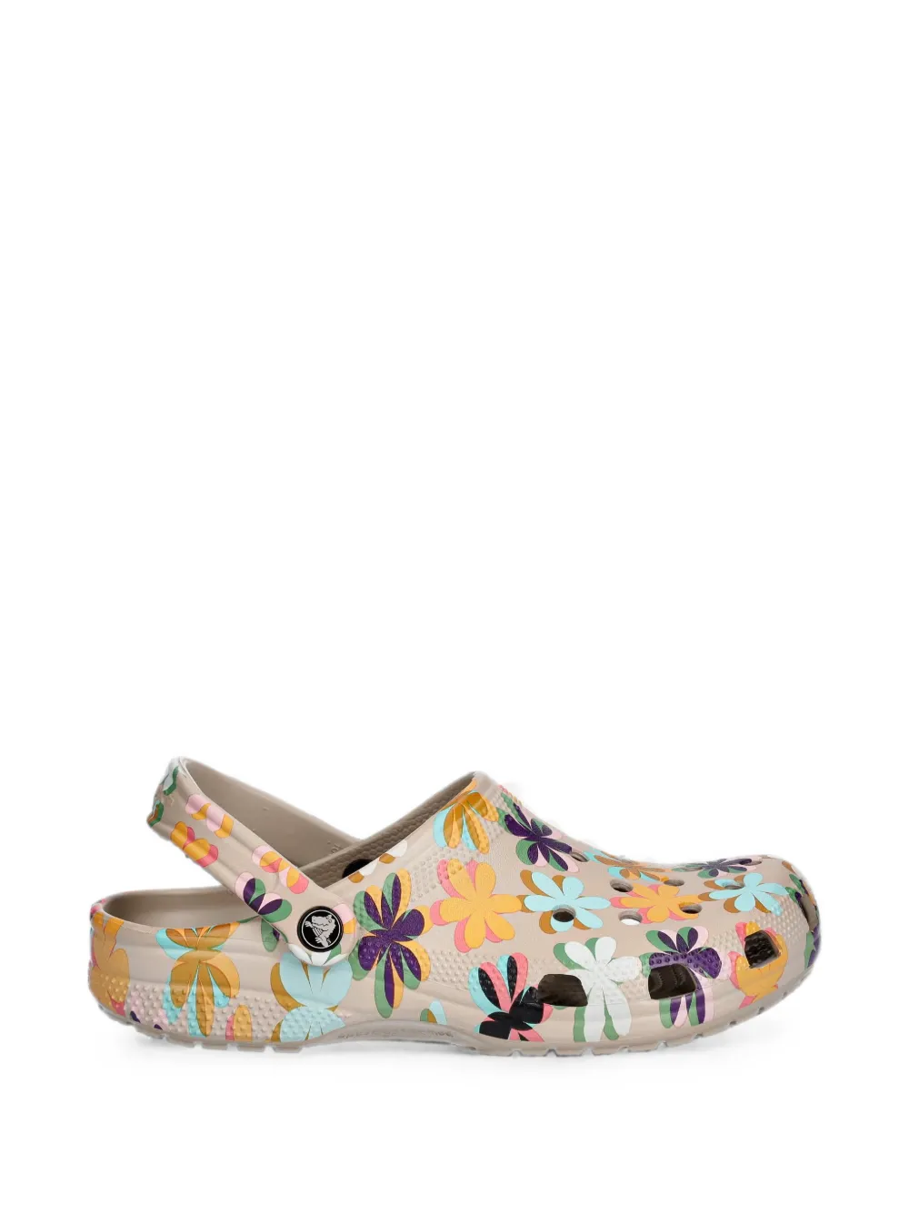 Crocs Classic Retro Summer floral-print clogs - Nude