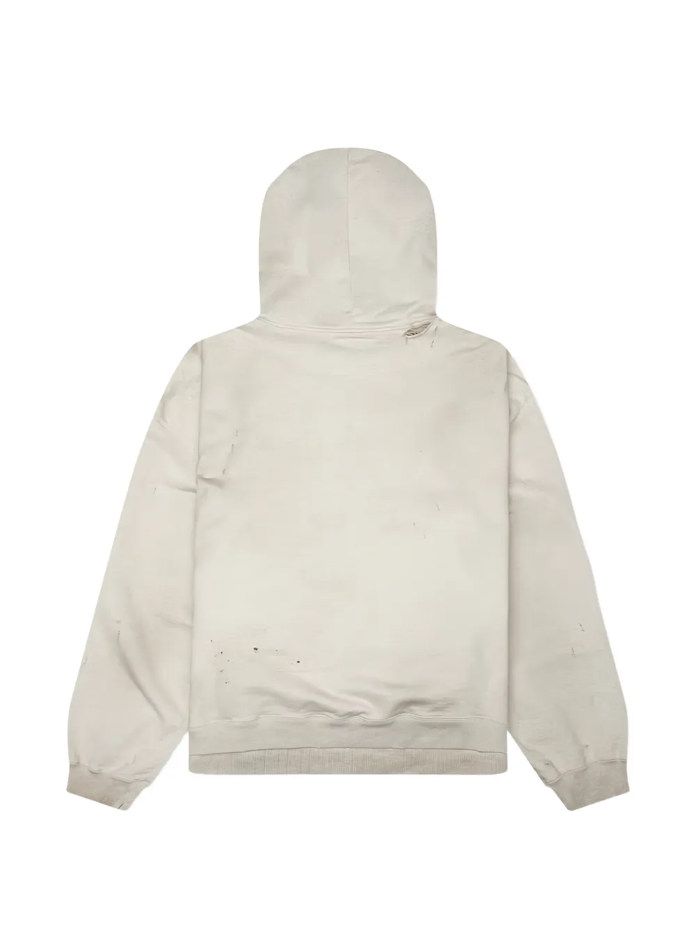 Maison MIHARA YASUHIRO Gelaagde gerafelde hoodie met rits Beige