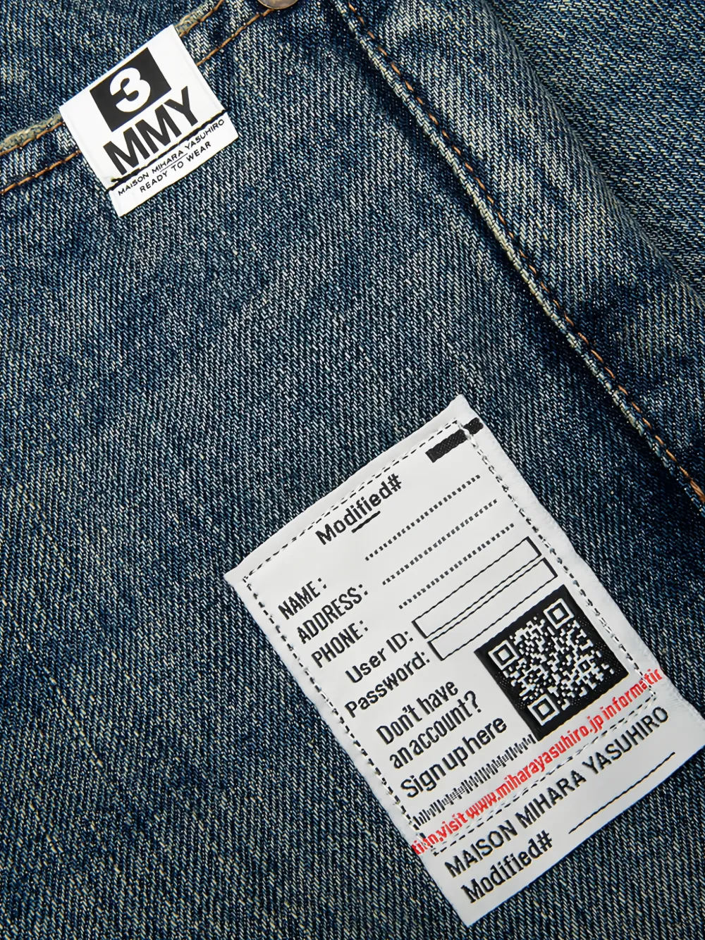 Maison MIHARA YASUHIRO Flared jeans met toelopende pijpen Blauw