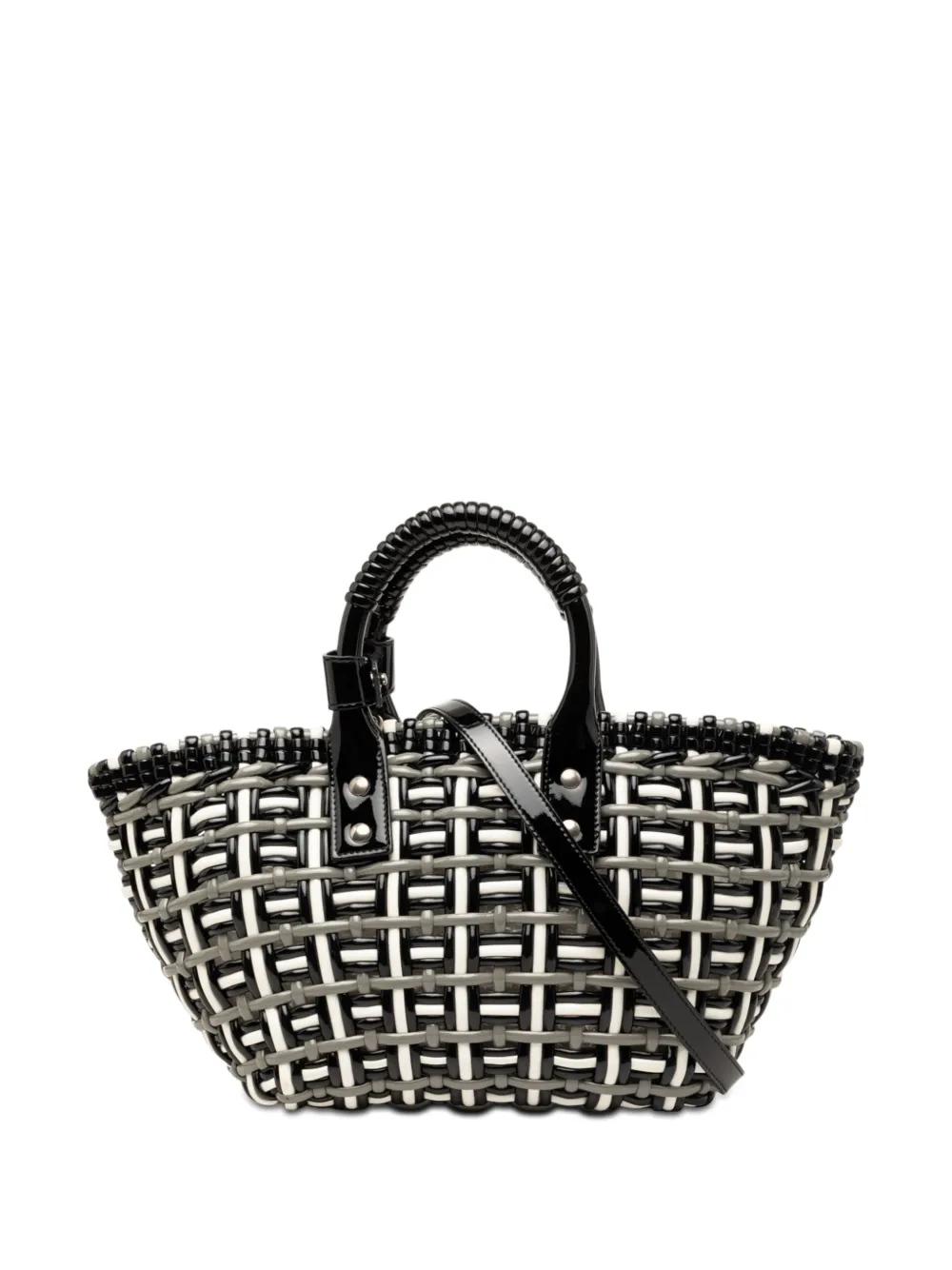 Balenciaga Pre-Owned Borsa a tracolla XS Basket Bistro in pelle sintetica 2022 - Grigio