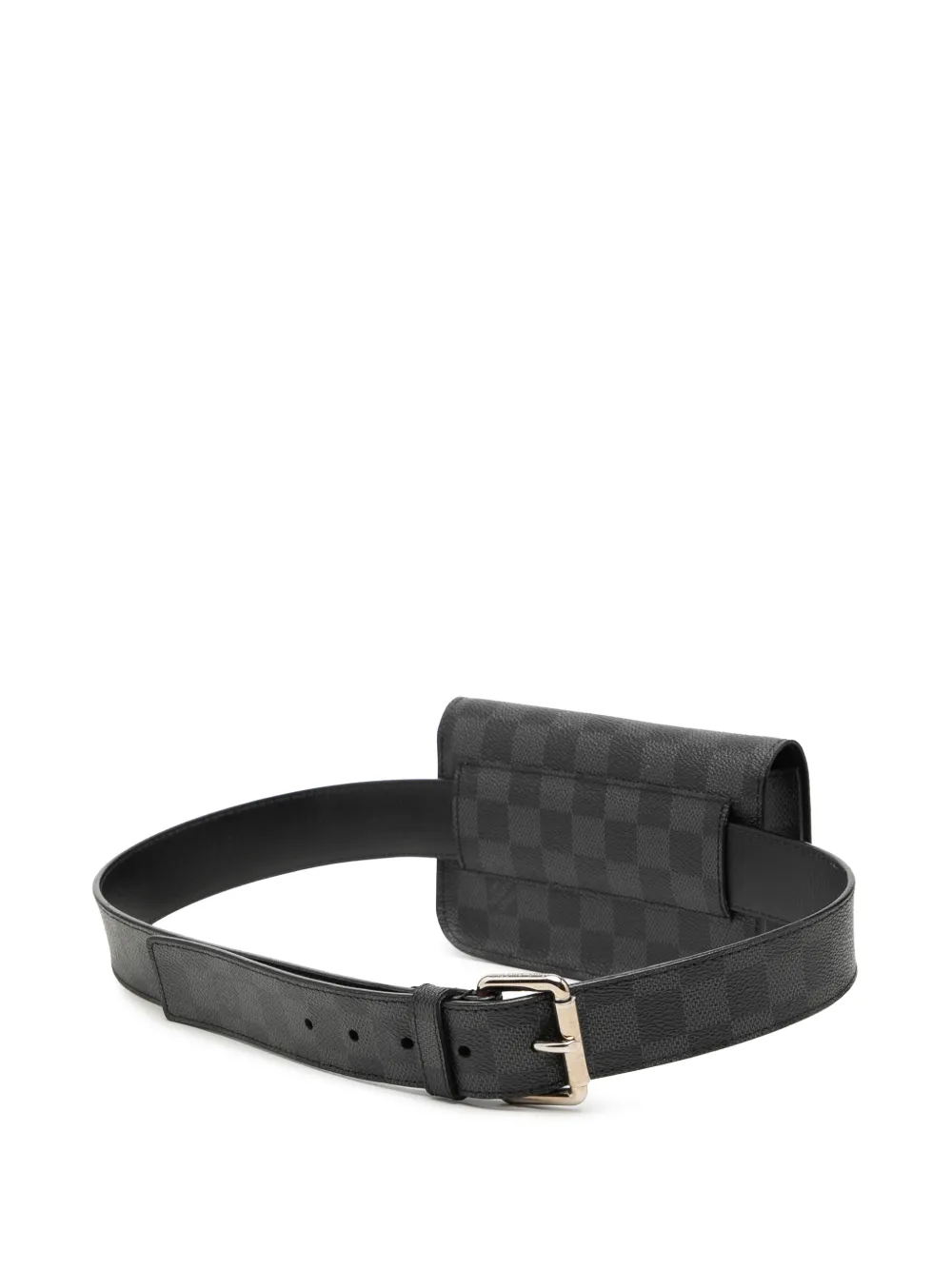  Louis Vuitton Pre-owned Riñonera Pochette Homme Ceinture Con Motivo Damier Graphite 2008-2011 - Negro 