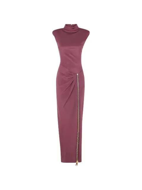 Balmain ruched zip-detail dress