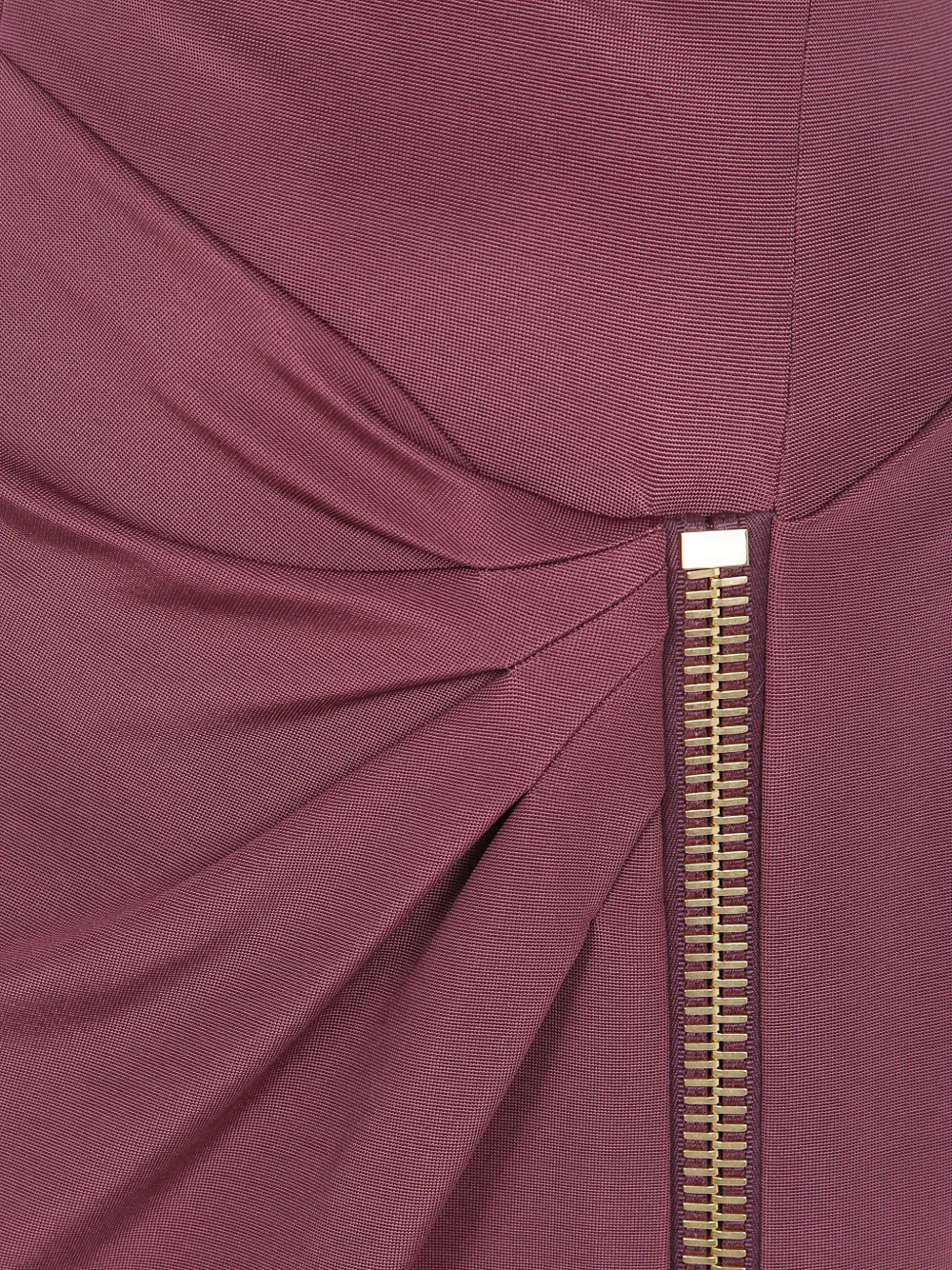 Balmain Jurk met ruches en ritsdetail Paars