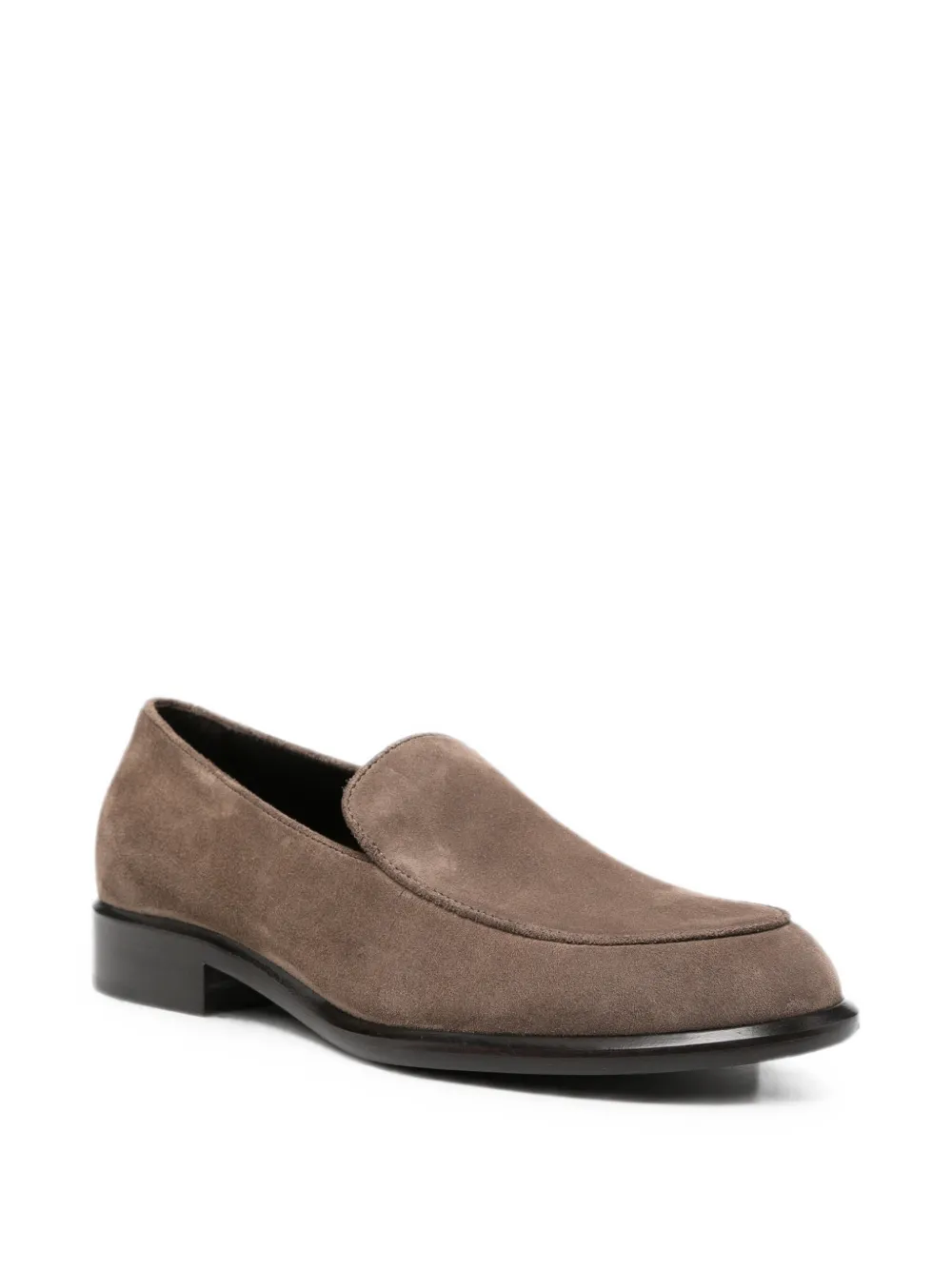 KHAITE suede slip-on loafers Bruin