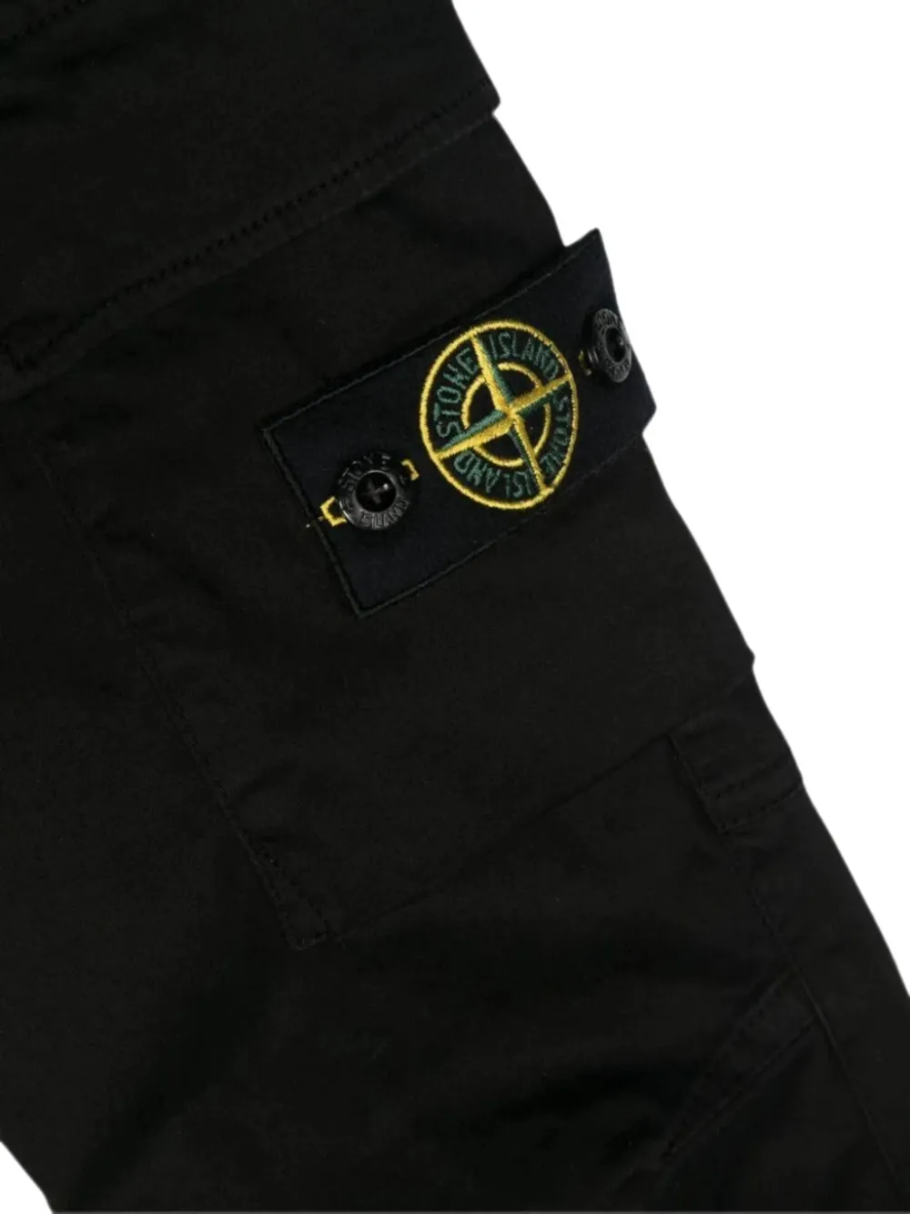 Stone Island Junior Paracadute cargo broek met logo-patch Zwart