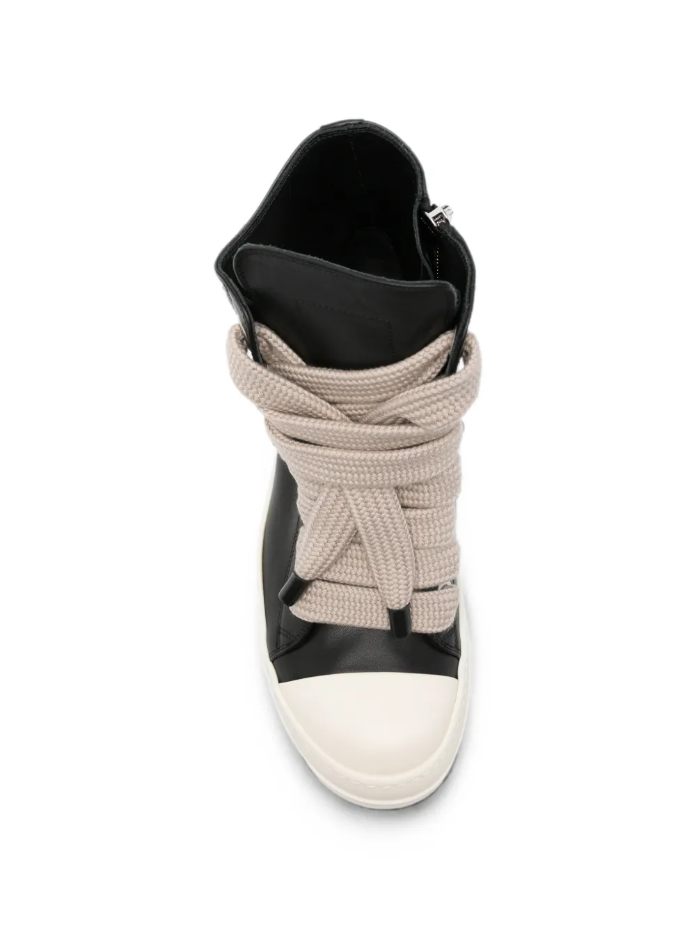 Rick Owens high-top jumbo-lace sneakers Zwart