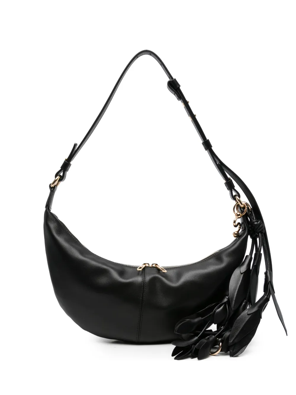 Sportmax tassel-detail leather shoulder bag - Schwarz