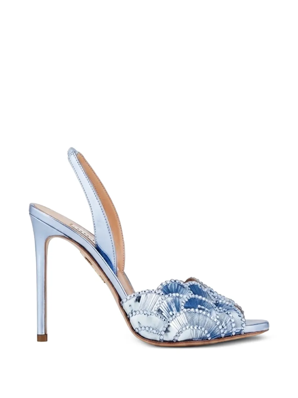 Aquazzura Ce Soir sandalen met schelpenpatroon Blauw