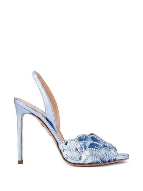 Aquazzura Ce Soir shell-motif sandals