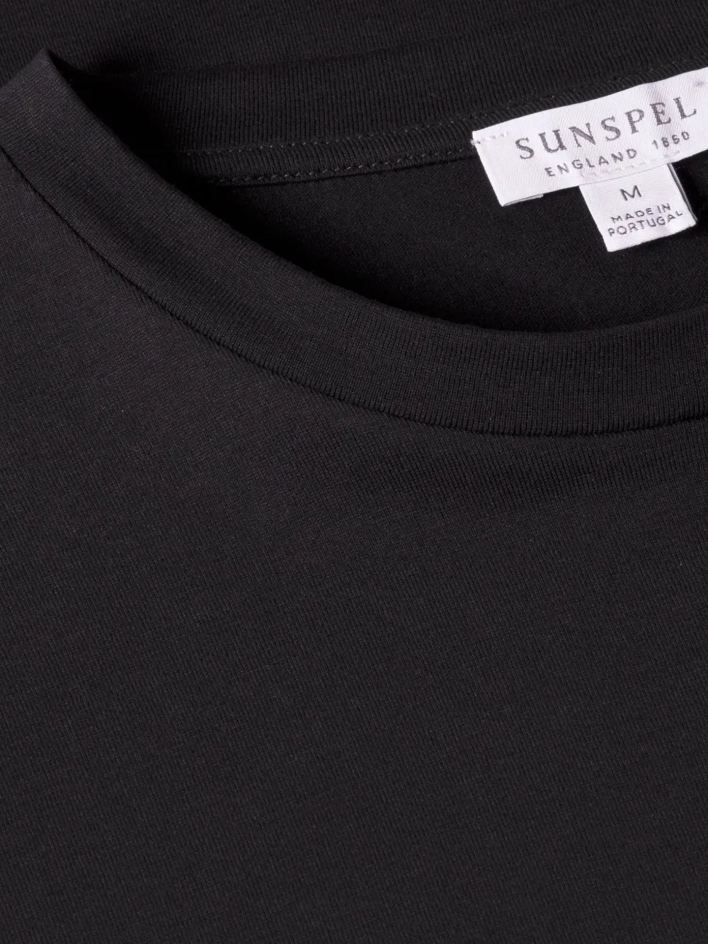 Sunspel T-shirt met ronde hals Zwart