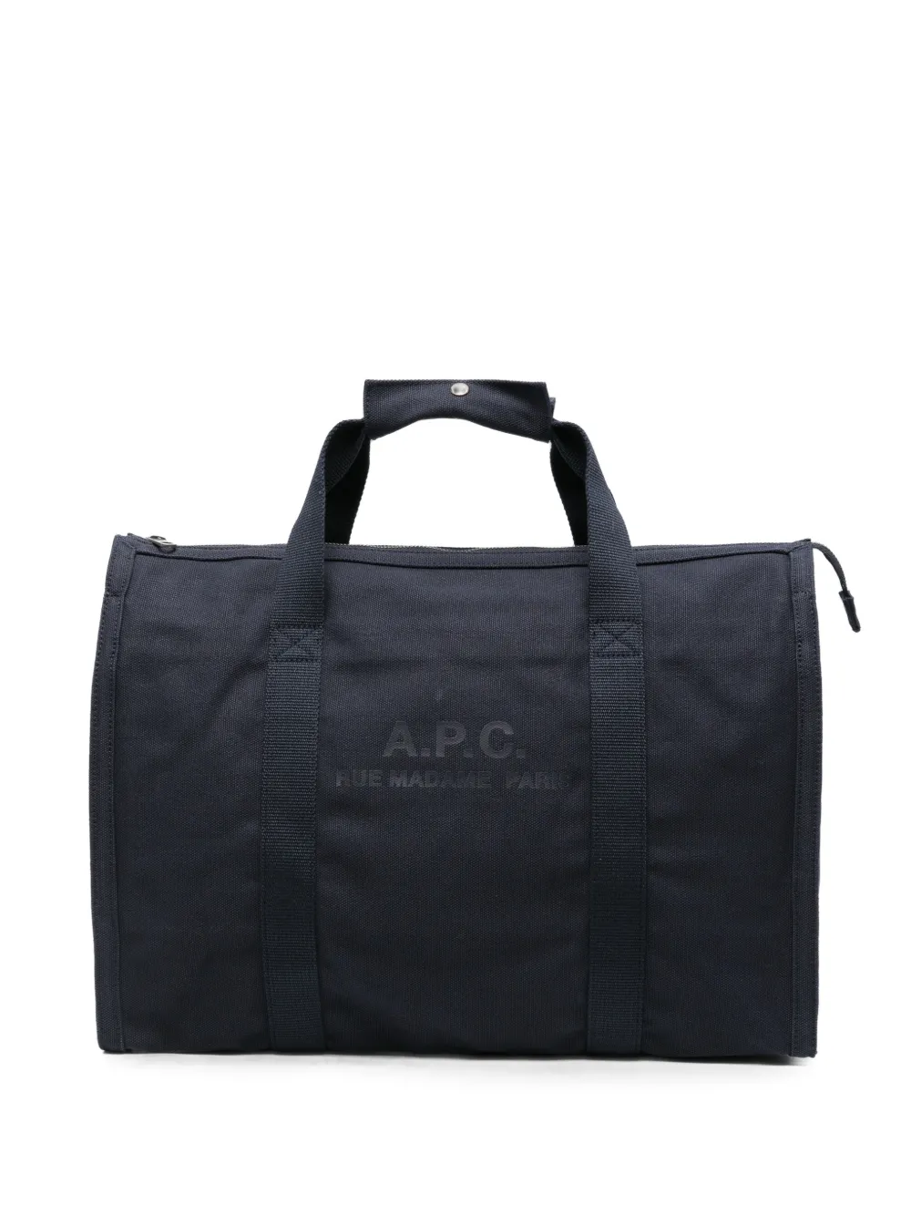 A.P.C. logo-print gym bag - Blu