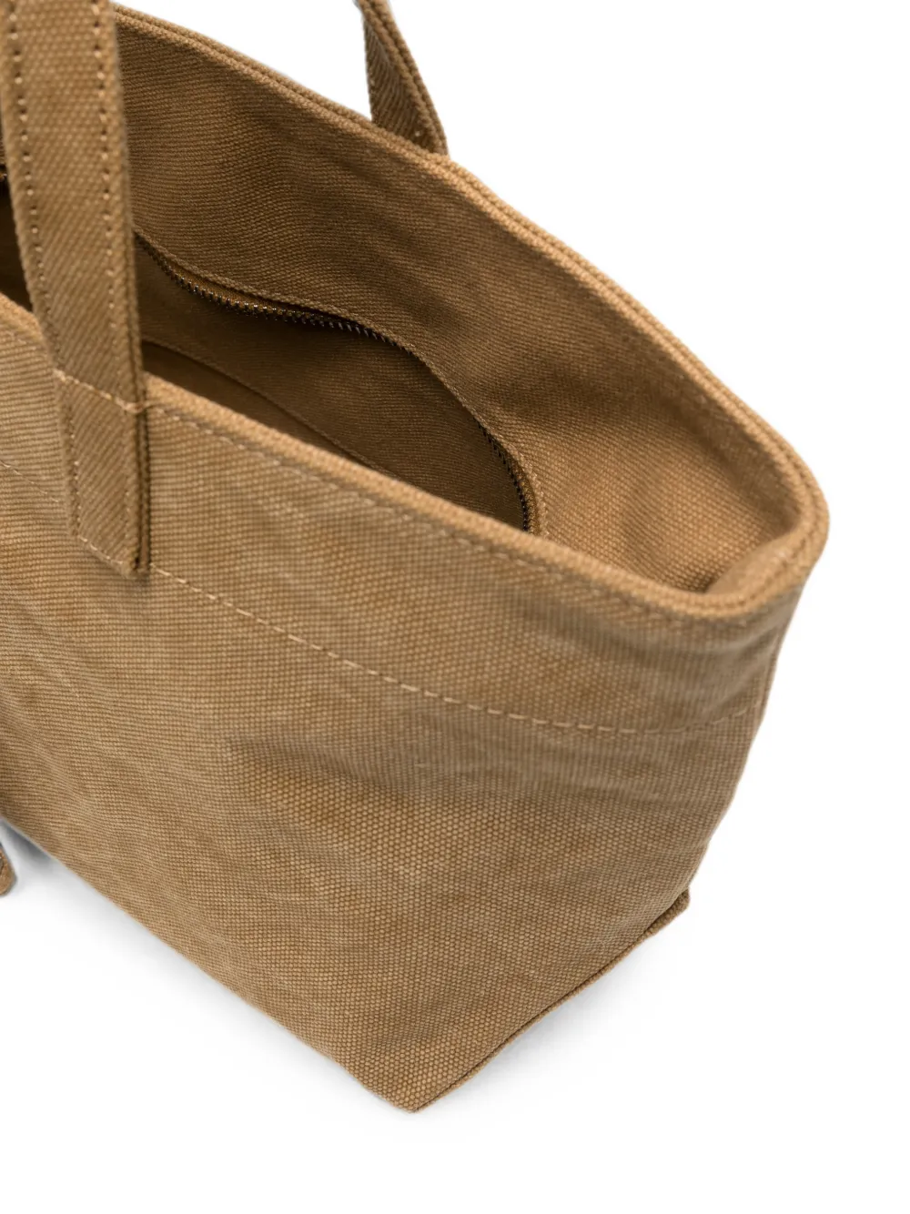 A.P.C. Kleine Le Drummer canvas shopper met geborduurd logo Beige