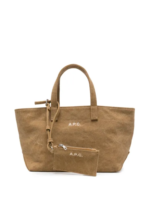 A.P.C. Le Drummer logo刺绣小号帆布手提包