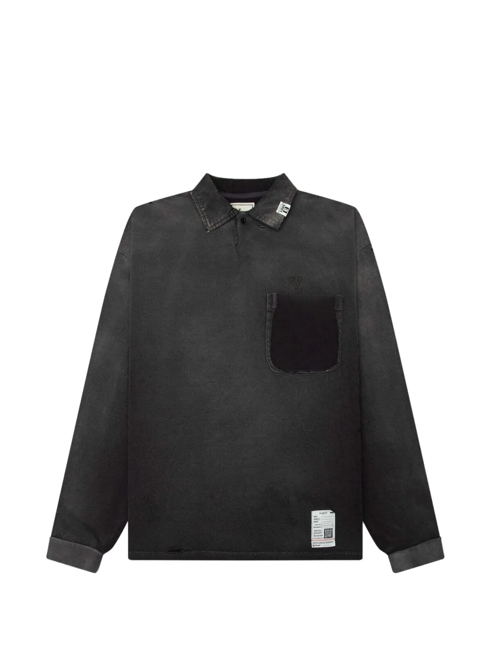 Maison MIHARA YASUHIRO Sun Faded L/S polo shirt - Nero