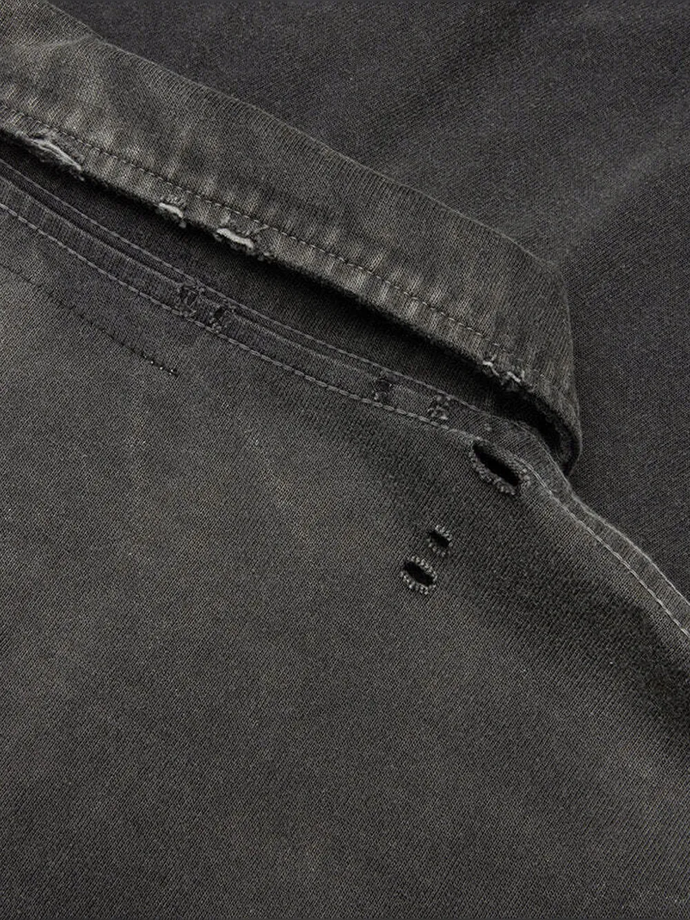 Maison MIHARA YASUHIRO Sun Faded L S poloshirt Zwart