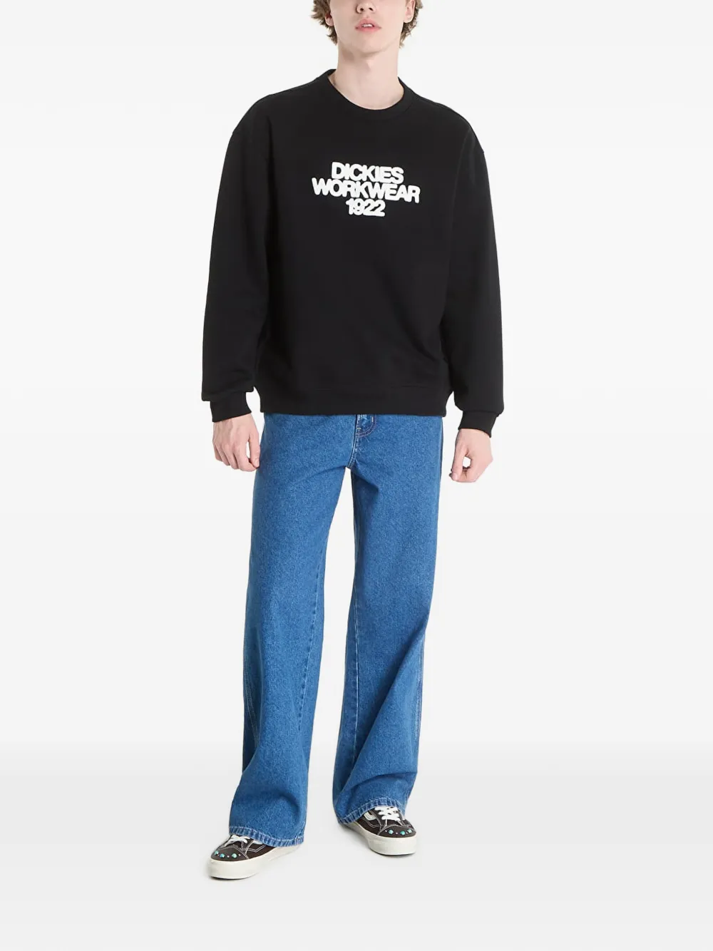 DICKIES Trui met logoprint Zwart