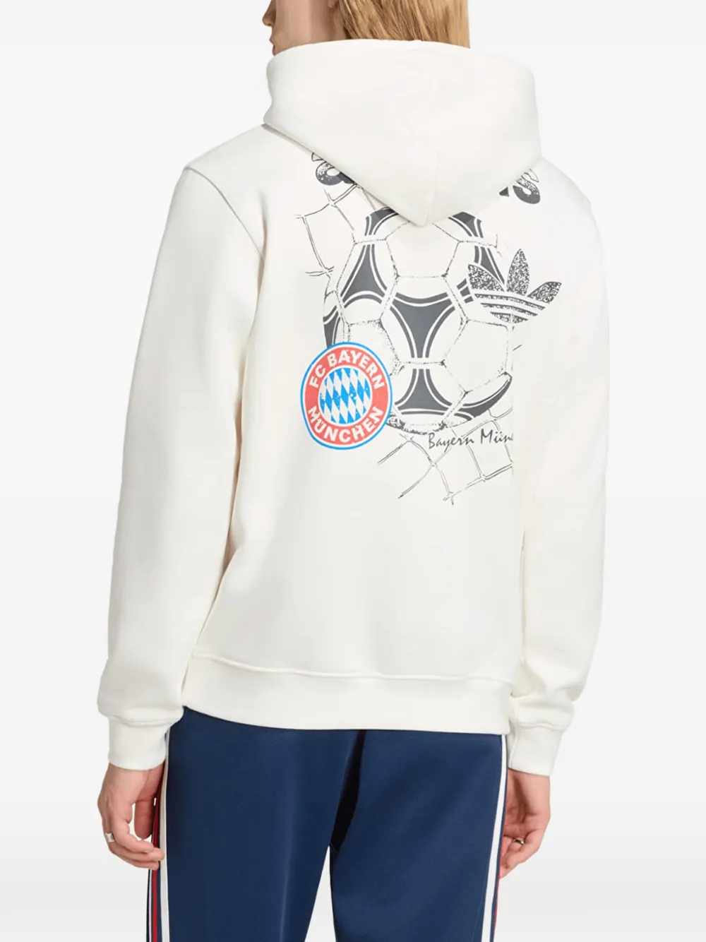 adidas Bayern München logo-print hoodie Beige
