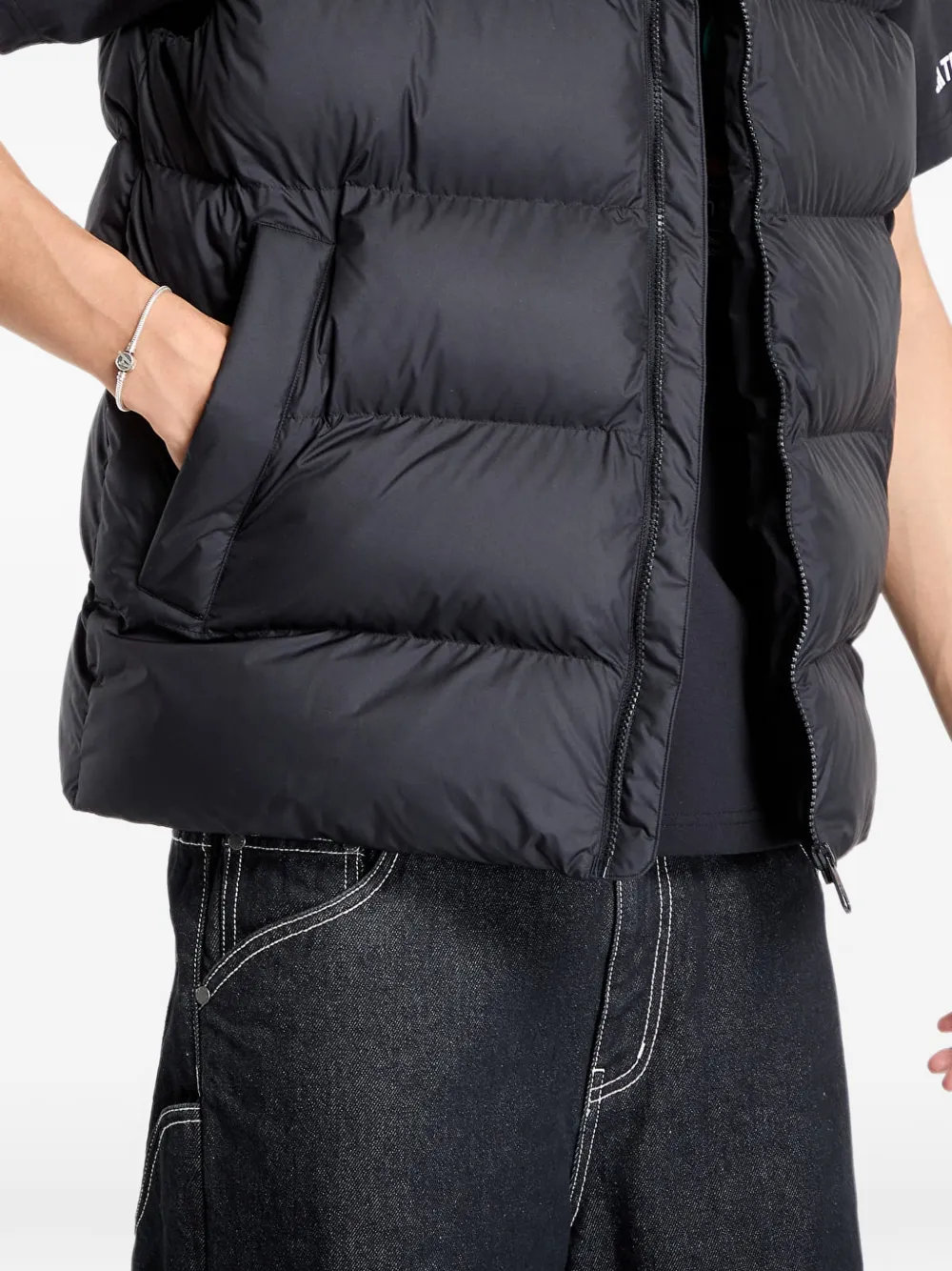 adidas tonal puffer vest Zwart