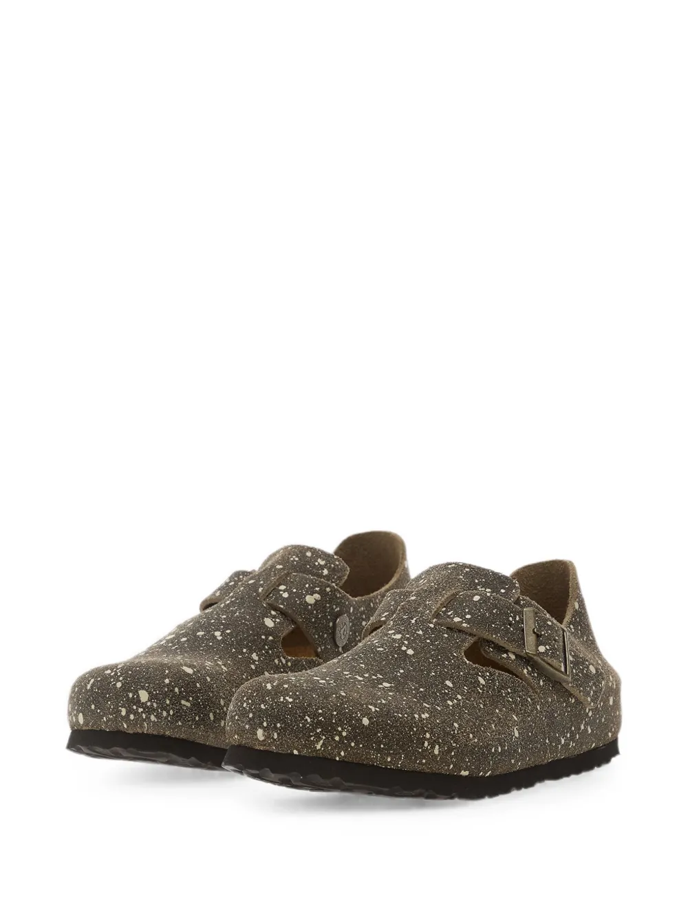 Birkenstock London The Artist sneakers met verfspatten Bruin