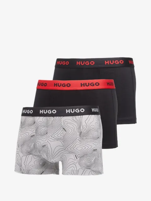 HUGO logo-waistband pack of three trunks