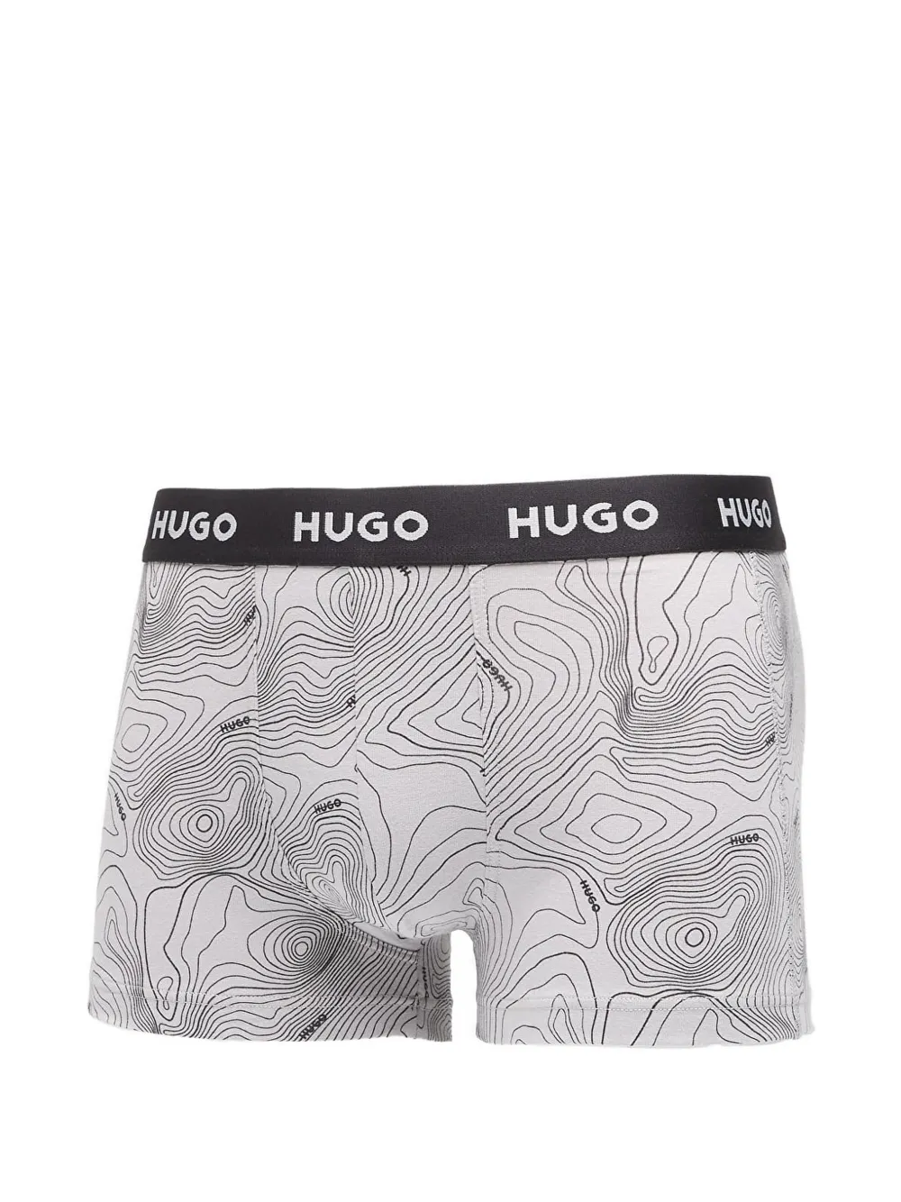 HUGO Drie boxershorts met logoband Wit