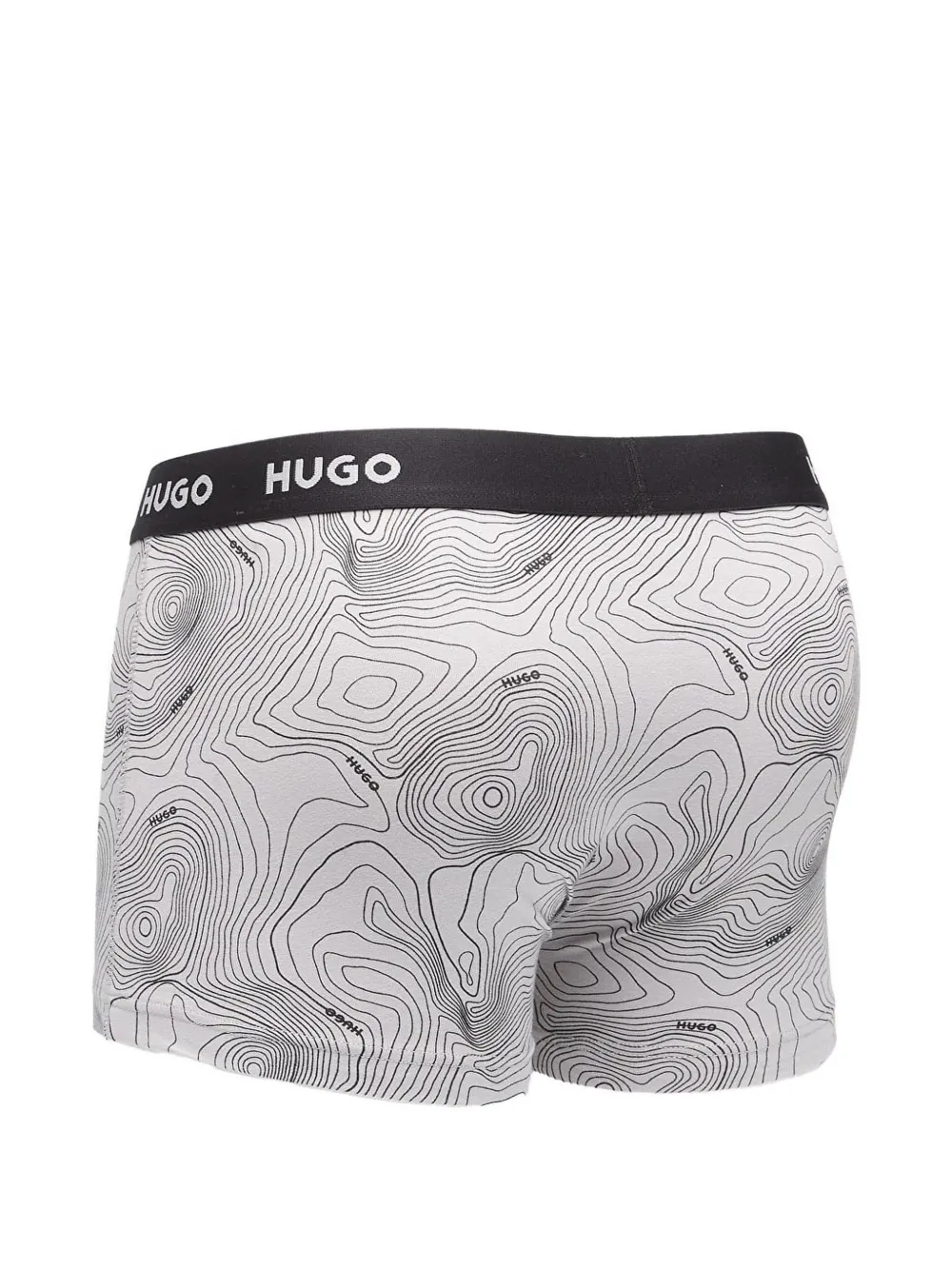 HUGO Drie boxershorts met logoband Wit