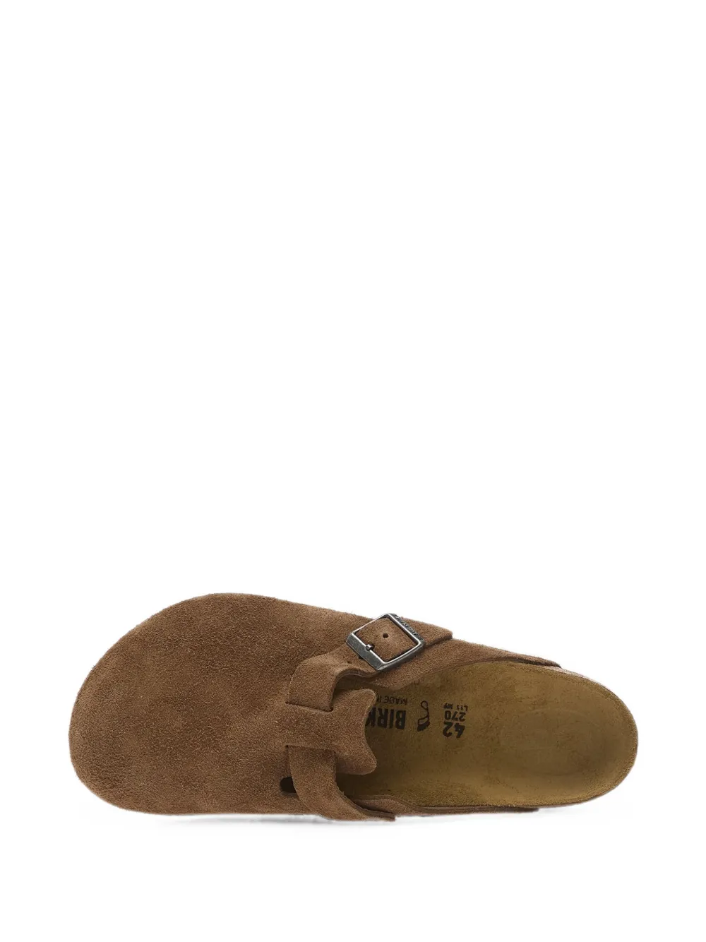 Birkenstock Boston muiltjes met gespsluiting Bruin